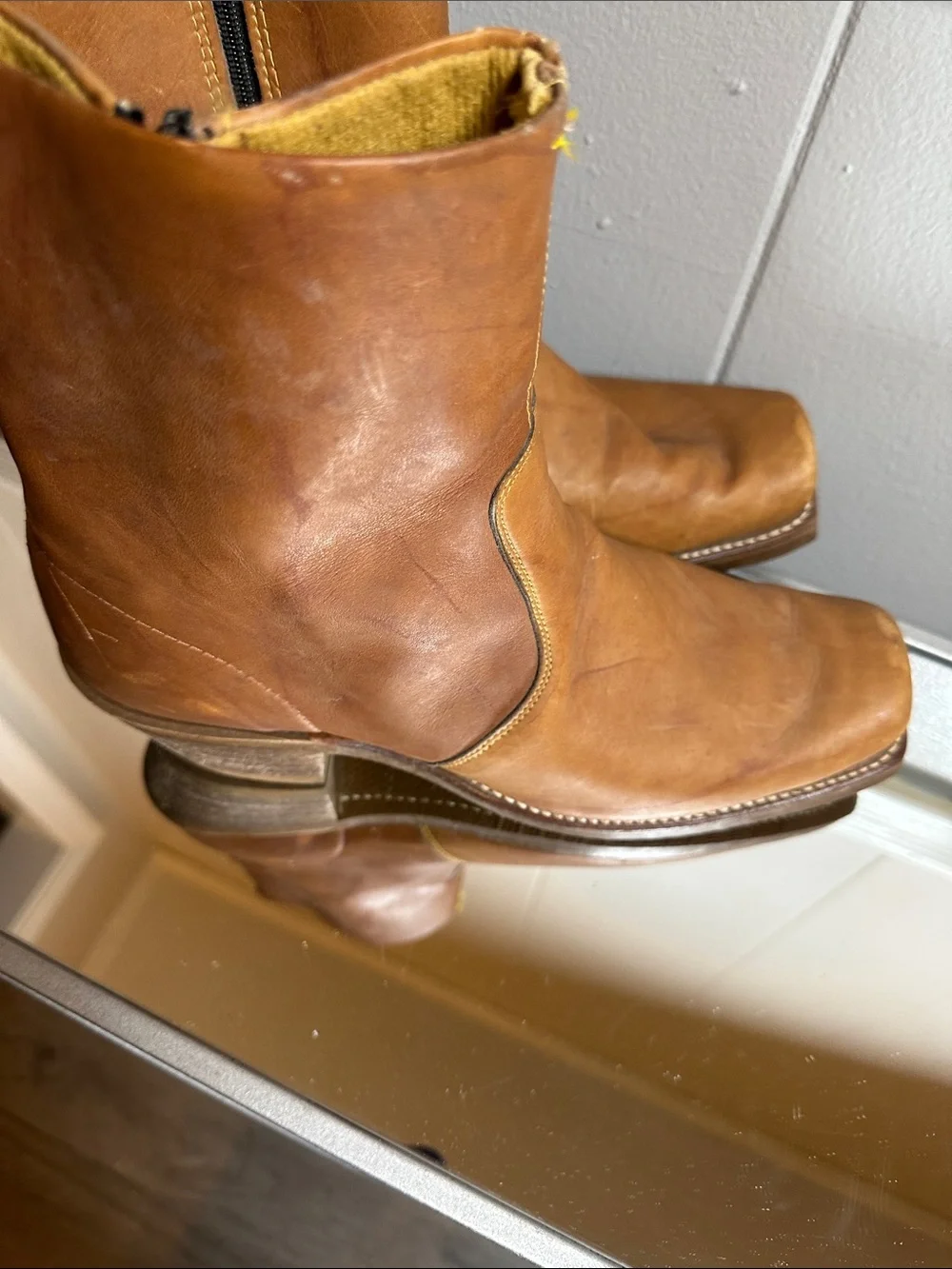Good Year Oil Chemigum Proof Brown Leather Boots